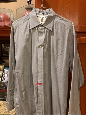 Tommy Hilfiger Men’s Black and White Micro-Check Dress Shirt